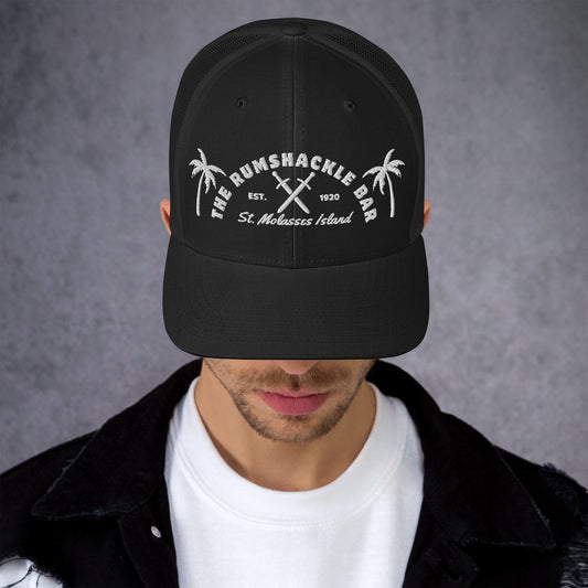 The Rumshackle Bar: St. Molasses Island Unisex Yupoong Retro Trucker Snapback Cap