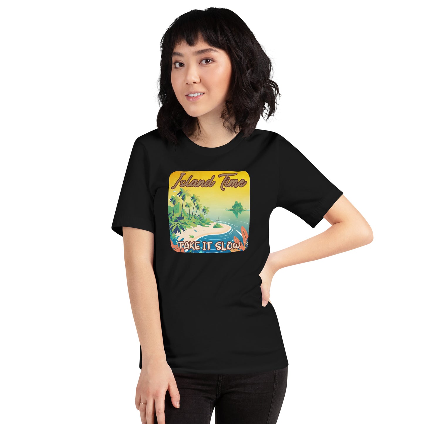 Island Time: Take It Slow Unisex Cotton T-Shirt