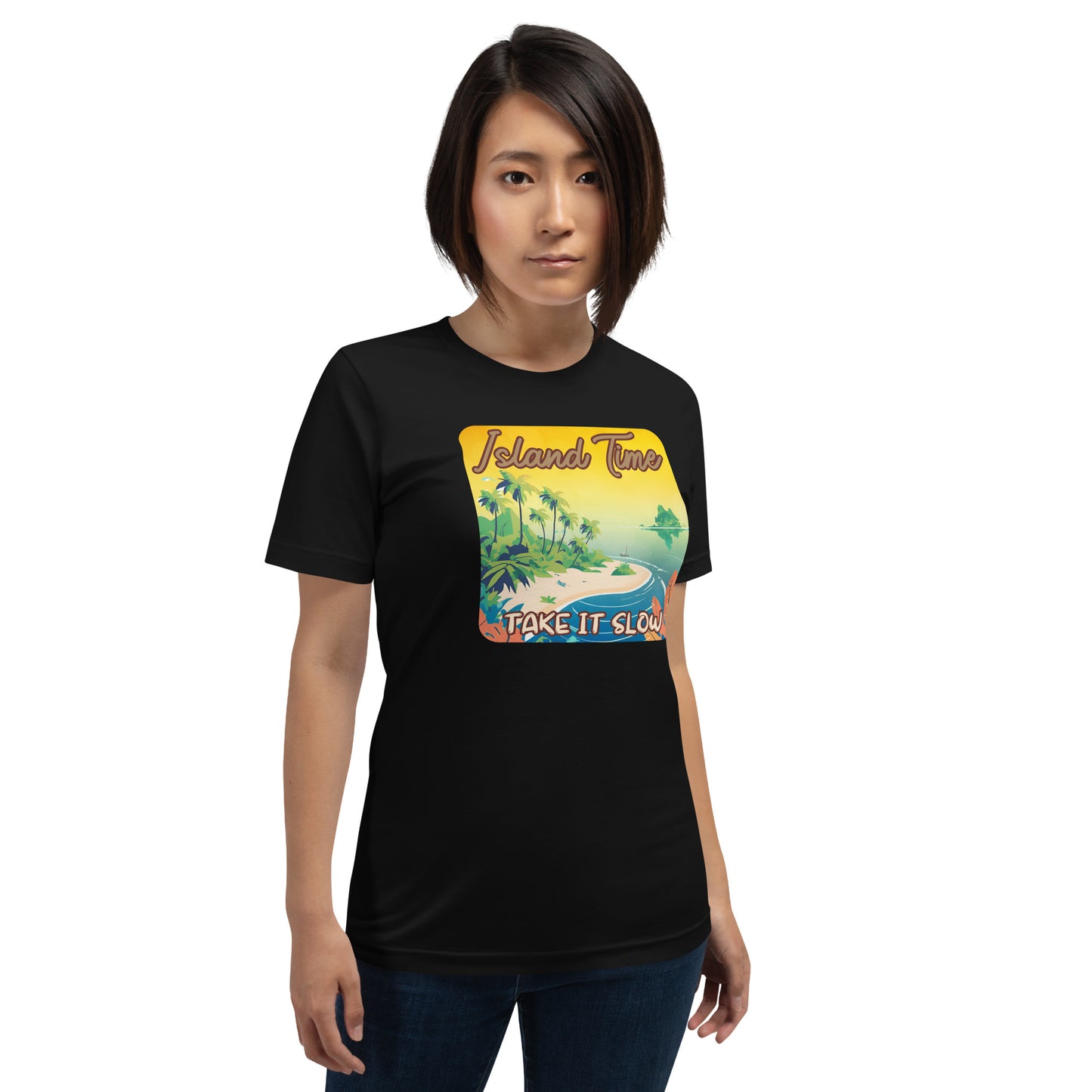 Island Time: Take It Slow Unisex Cotton T-Shirt