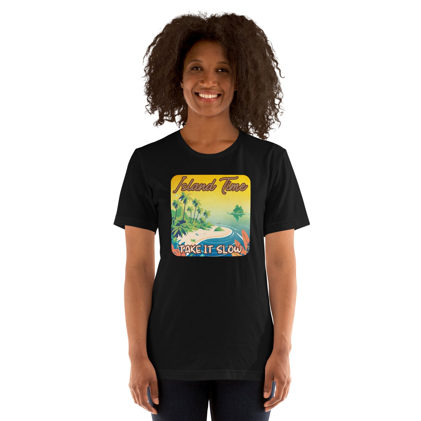 Island Time: Take It Slow Unisex Cotton T-Shirt