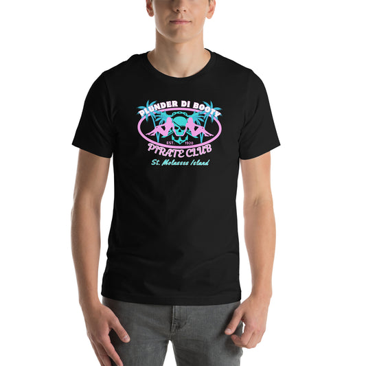 Plunder Di Booty Pirate Club: St. Molasses Island Unisex Cotton T-Shirt