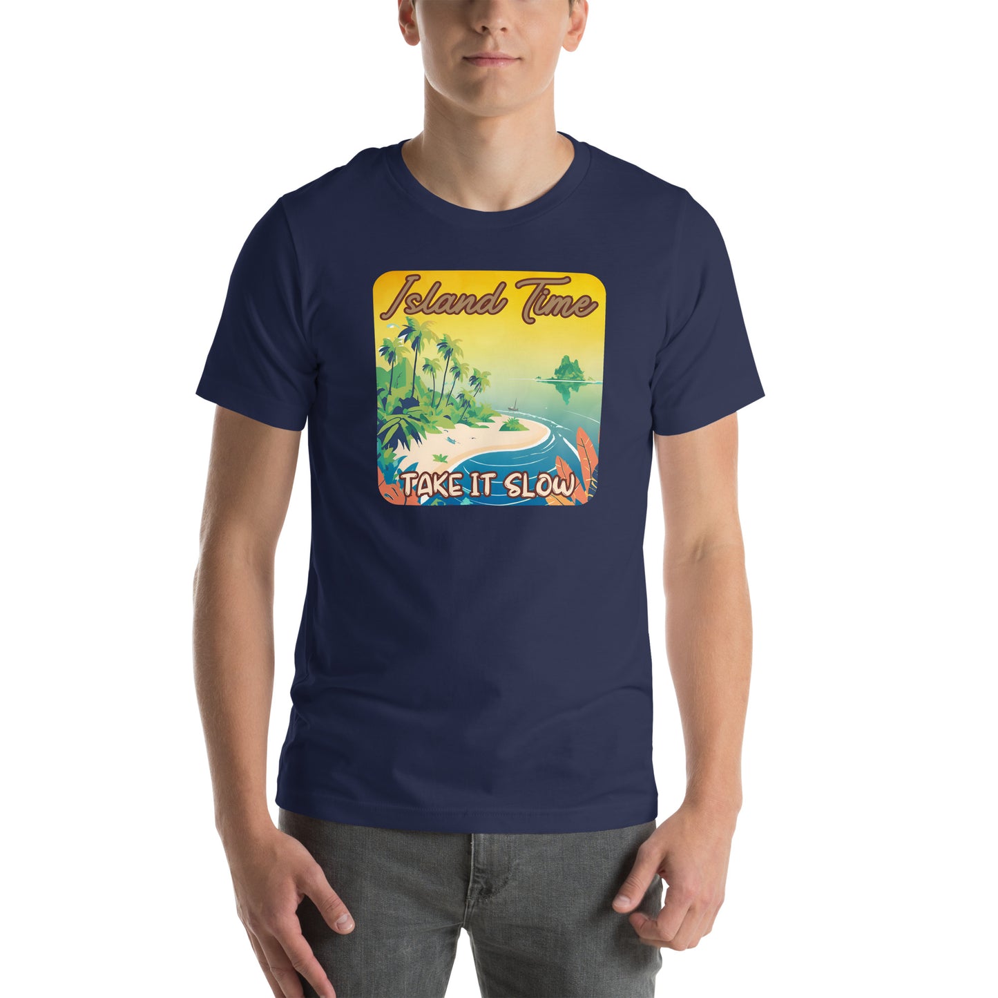 Island Time: Take It Slow Unisex Cotton T-Shirt