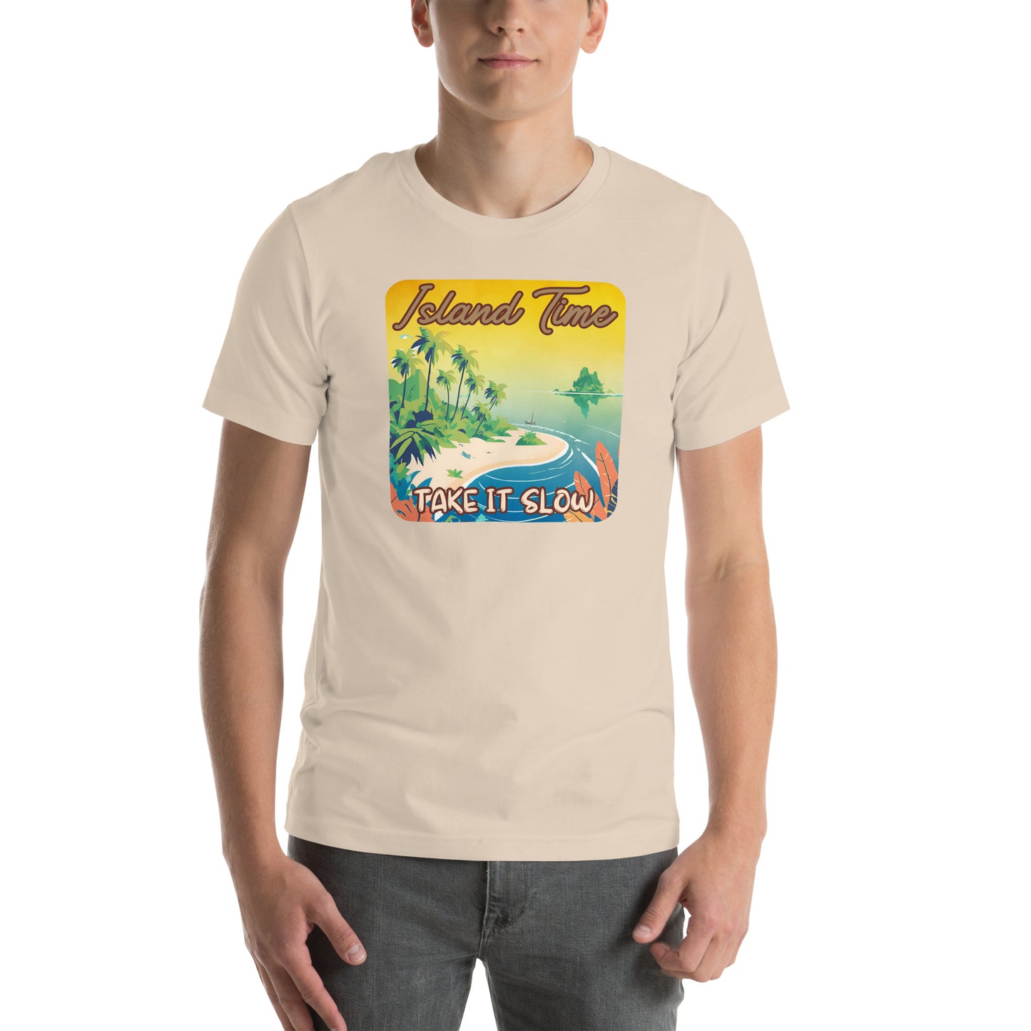 Island Time: Take It Slow Unisex Cotton T-Shirt