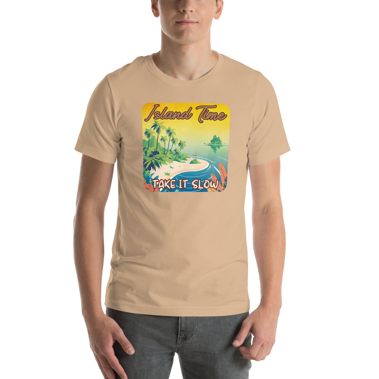 Island Time: Take It Slow Unisex Cotton T-Shirt